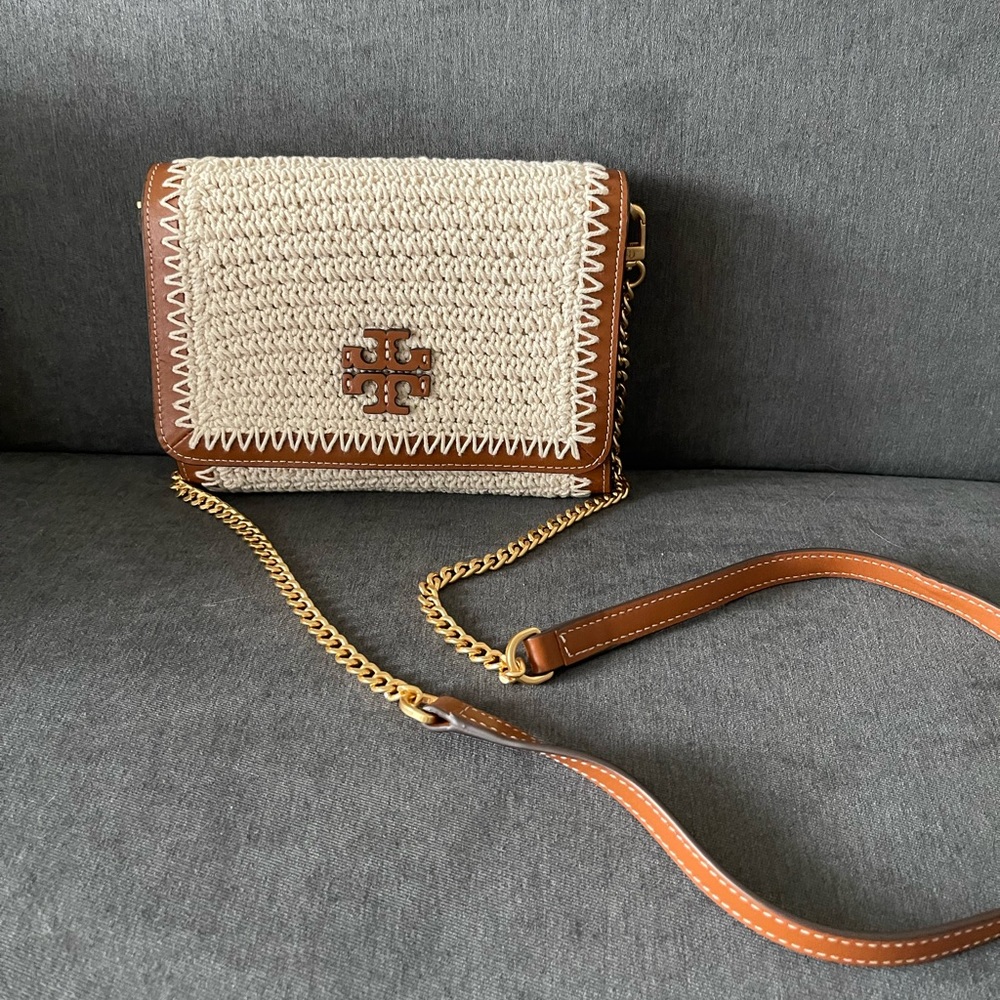 Tory Burch Britten Crochet Chain Wallet
